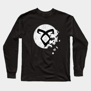 Shadowhunters rune - Angelic Power rune (marble texture and destructive leaves) - Malec | Mundane | Alec, Magnus, Jace, Clary Long Sleeve T-Shirt